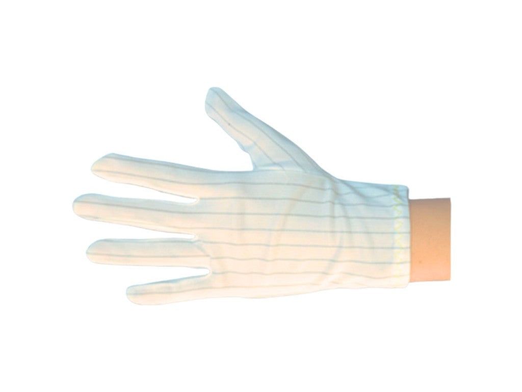 Gloves ESD Size M in polyester with conductive threads.