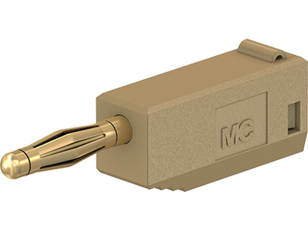 2mm bananstik SLS205 brun