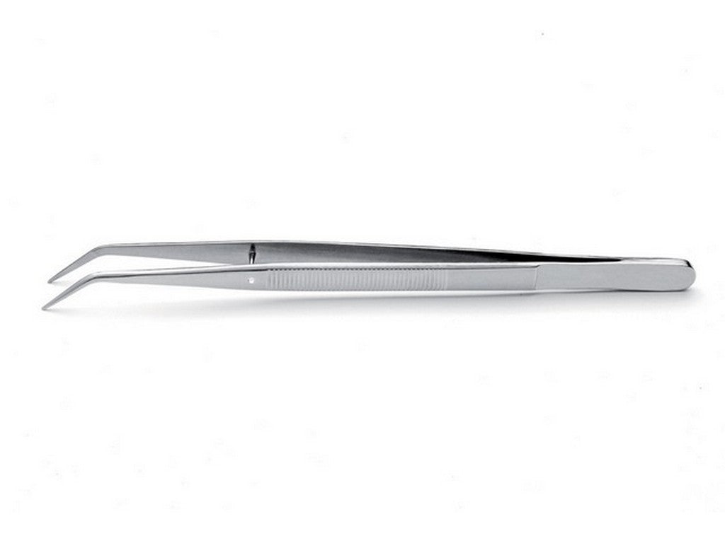 Tweezers round tip scrapping 150mm knurled handle
