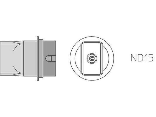 Varmluftdyse 19x12mm ND15