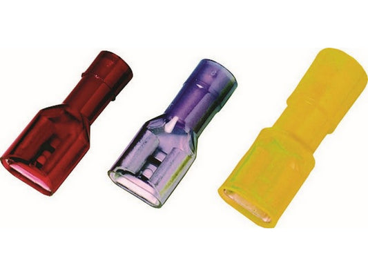 Flat connector fully insulated female blue 1.5-2.5mm-4.8x0.8mm