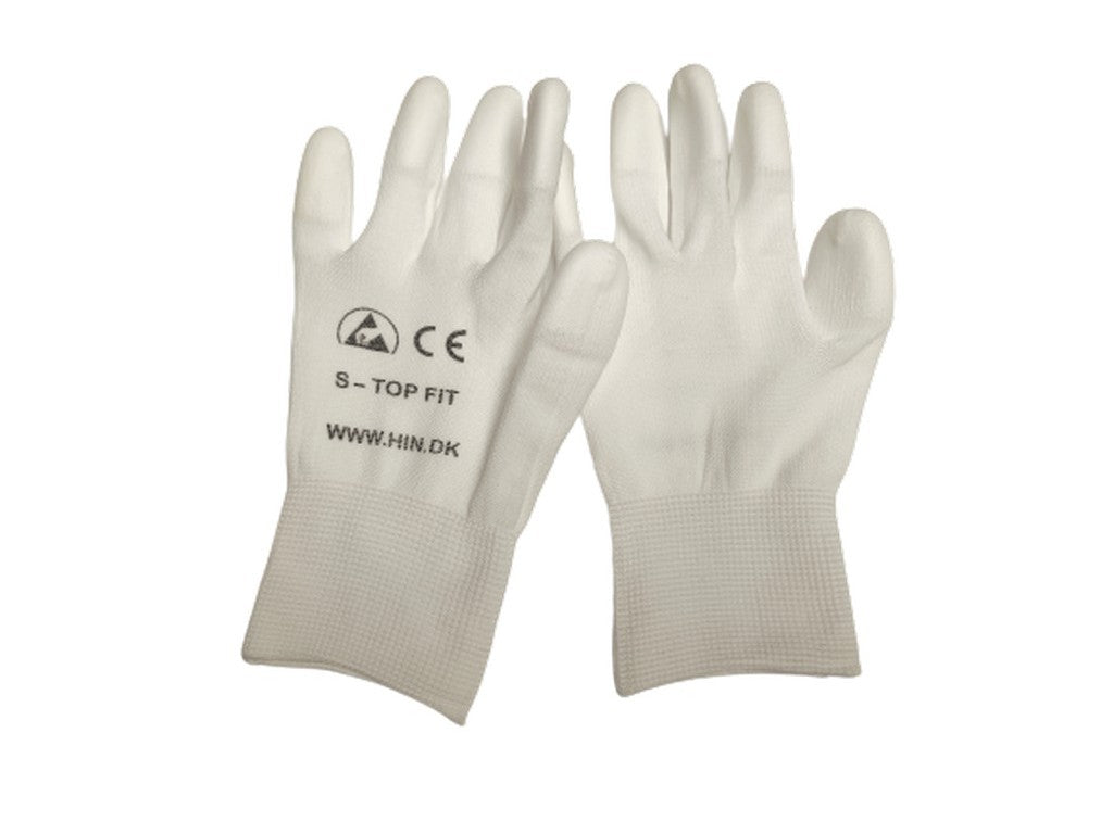 Gloves ESD White nylon Non-coated size S