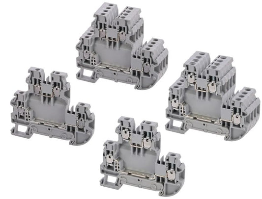 FEED-THROUGH TERMINAL BLOCK 2-level ,FOR DIN RAIL,SC TBS2,5-L2 grey,5