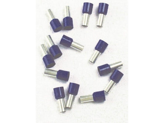 Terminal tube insulated blue 16mm-L12mm; bag w/100pcs.