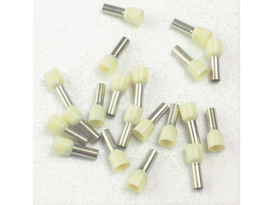 Terminal tube insulated IVORY 10mm-L12mm; bag w/100pcs.