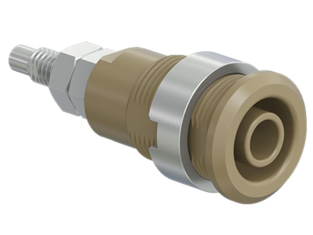 Bøsning forniklet SLB4-G/N-X brun