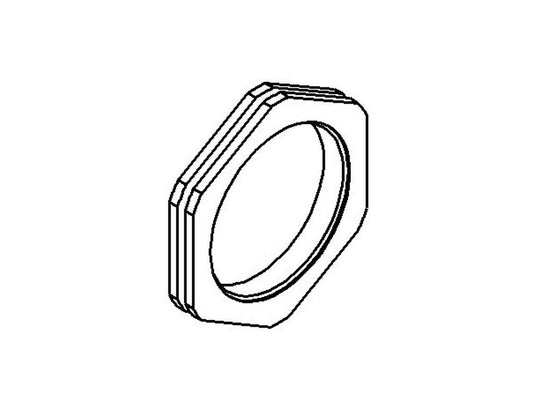 Møtrik polyamid sort PG42