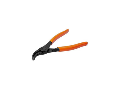 Bahco udvendig låseringstang med 90 graders vinklede kæber og orange håndtag.