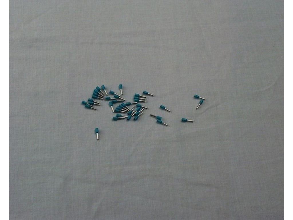 Terminalrør isoleret turkis 0,34mm²-L8mm; pose m/500stk.