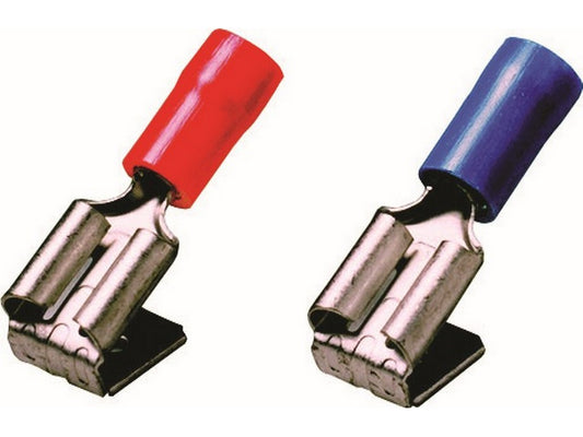 Flat connector insulated male/female red 0.5-1mm-6.3x0.8mm