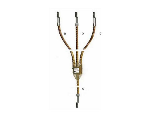 Kortslutningskæde 35mm² A=600, B=550, C=600, D=3000mm