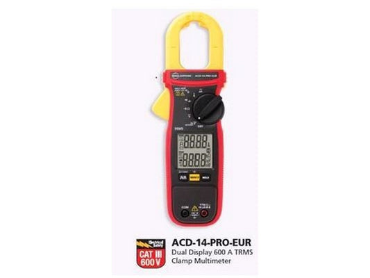 Tangamperemeter 600A AC dual-display - 600V AC/DC CAT III 600V