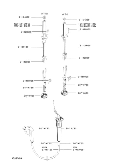 Soldering iron W101 100W/230V w/shock socket