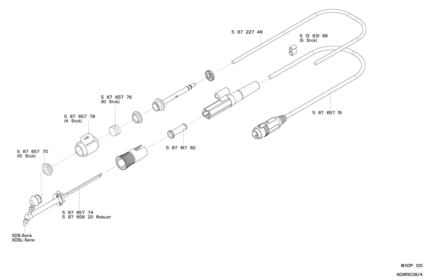 Lodde-& udloddestation WXD2010 incl. WXD 2, WXDP 120, WDH 70