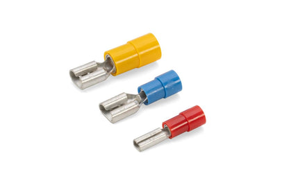 Flat connector insulated red 0.25-1.5mm 2.8x0.5mm