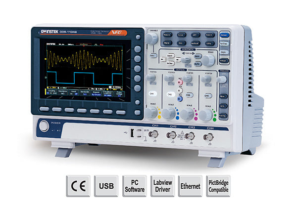 GW-DS Oscilloscope 2CH 100MHz 1GSa/s - USB - 10M memory CH