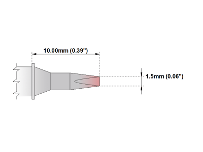 Loddespids Chisel 30° 1,5mm til TMT-9000S (STTC-138)