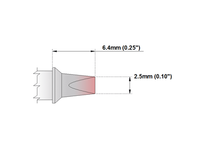 Soldering tip Chisel 30° 2.5mm for TMT-9000S (STTC-136P)