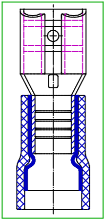 Matrice EC65 f/isol. kabelsko 0,5 - 6 mm - asymetrisk crimp