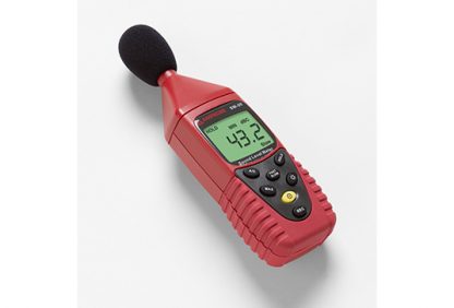 Støj-måler Amprobe SM-20A viser 43.2 dB på skærmen