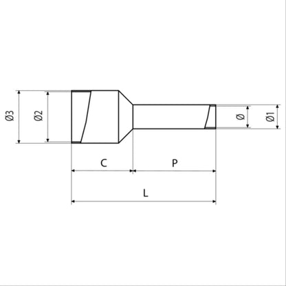 Terminalrør isoleret 6mm² - L12mm gul