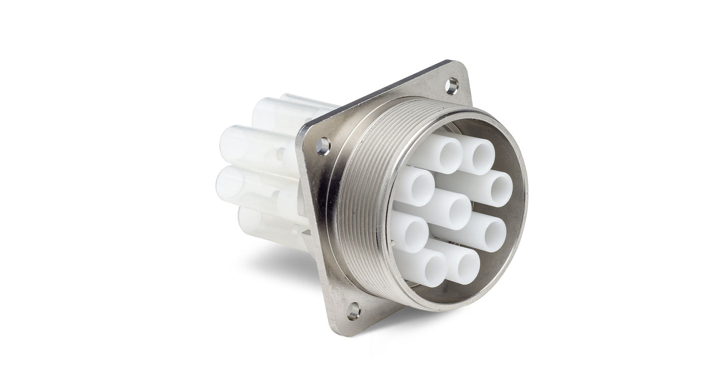 High Voltage plug BU91  (female 9 pos.) Chasis mount