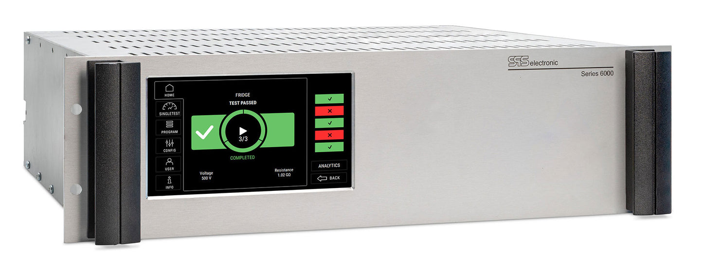 Hipot Tester 19" rack DC 100V-6kV 0-20mA/AC 100V-5,5kV 0-20mA/isolationstest DC 100V-6kV