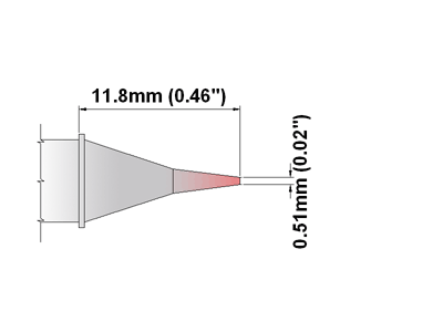 Loddespids Conical Sharp 0,5mm til TMT-2000S (SSC-122A)