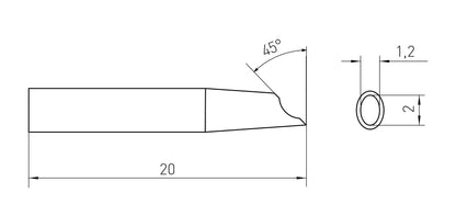 Soldering tip RTM 020 G -round GW f/WMRS