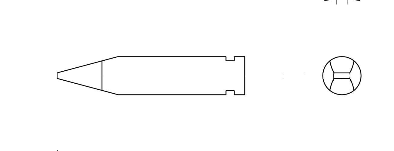 XH B CHISEL TIP 2.4X0.8 MM