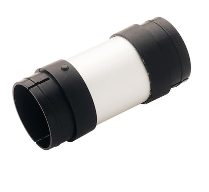 Easy-Click 60 dobbelt hanstik til slangeforlængelse sort og hvid