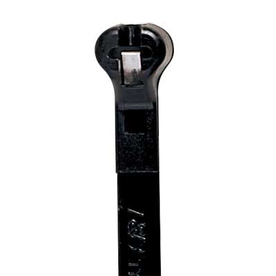 Cable tie w/steel lock black 2.4 x 200mm