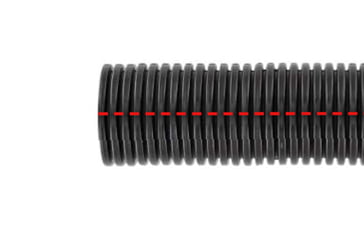 Beskyttelsesslange i sort Polyamid NW4  - 100m pr. rulle