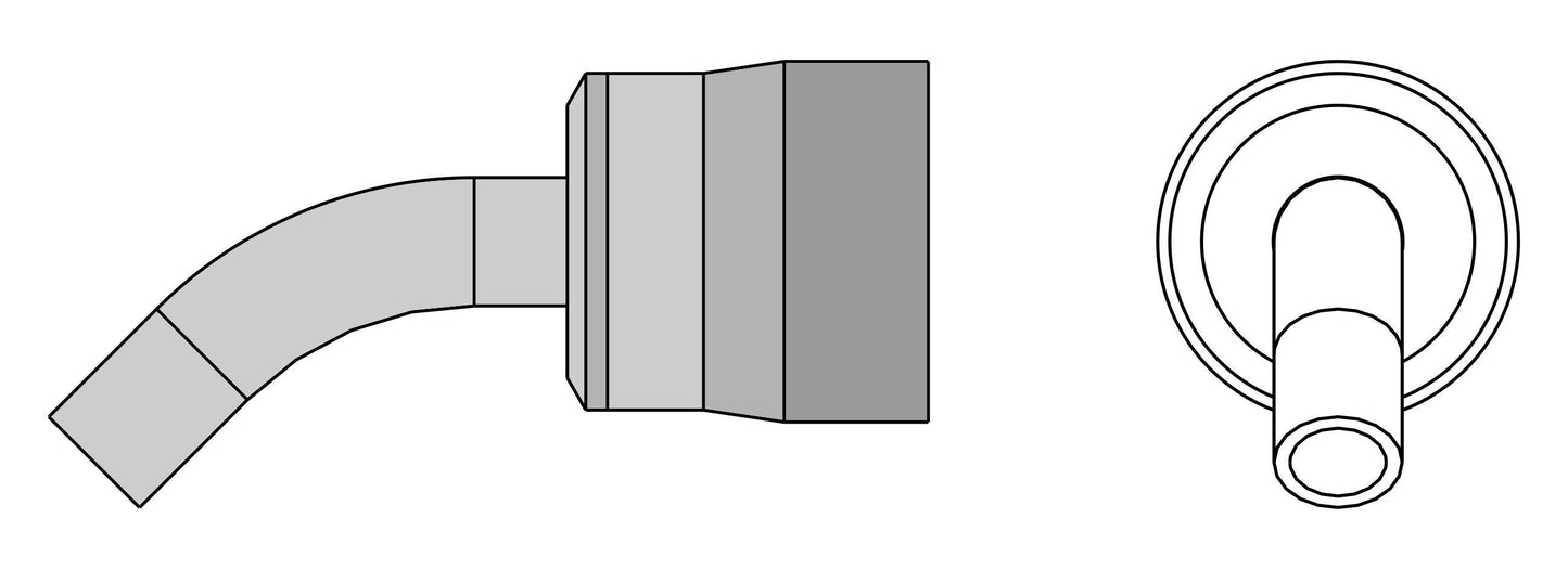 Varmluftsdyse TNRB 60 runddyse 6 mm x 45° F WTHA