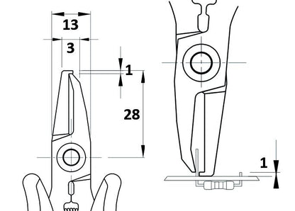 Endeafbider, dissipativ, lader 1,0mm af komp. benet stå