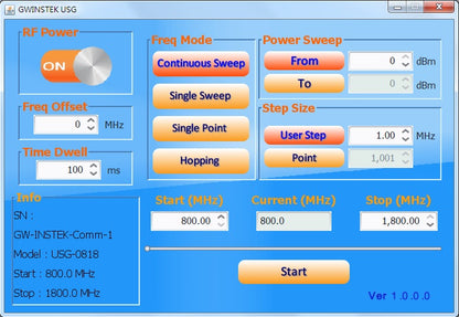 GW-USB Signal Generator 34,5MHz ~ 4.4GHz