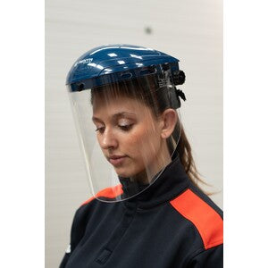 Visor with forehead protection for electrical work, arc safe