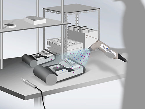 Anvendelse af AirForce blæsepistol for rengøring af procesudstyr