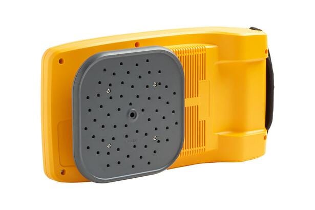 Bagsiden af Fluke ii910 Sonic Industrial Imager med array af 64 digitale mikrofoner.