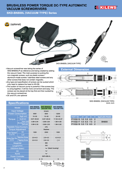 Skruemaskine DC40V ESD 1,96-4,90 Nm Puch Start eks. SKP-40B-HL-6P