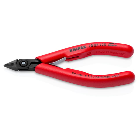 Electronics diagonal cutter 125mm w/PVC on handle burnished