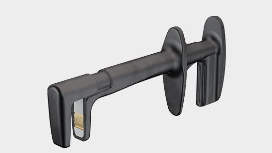 Test clamp for power rails black GRIP-FMA max. 12mm rail CATIV 1000V 32A