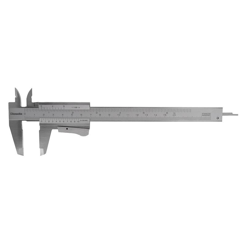 Skydelære DIN 862 stål 0-150mm; klemlås & målestav