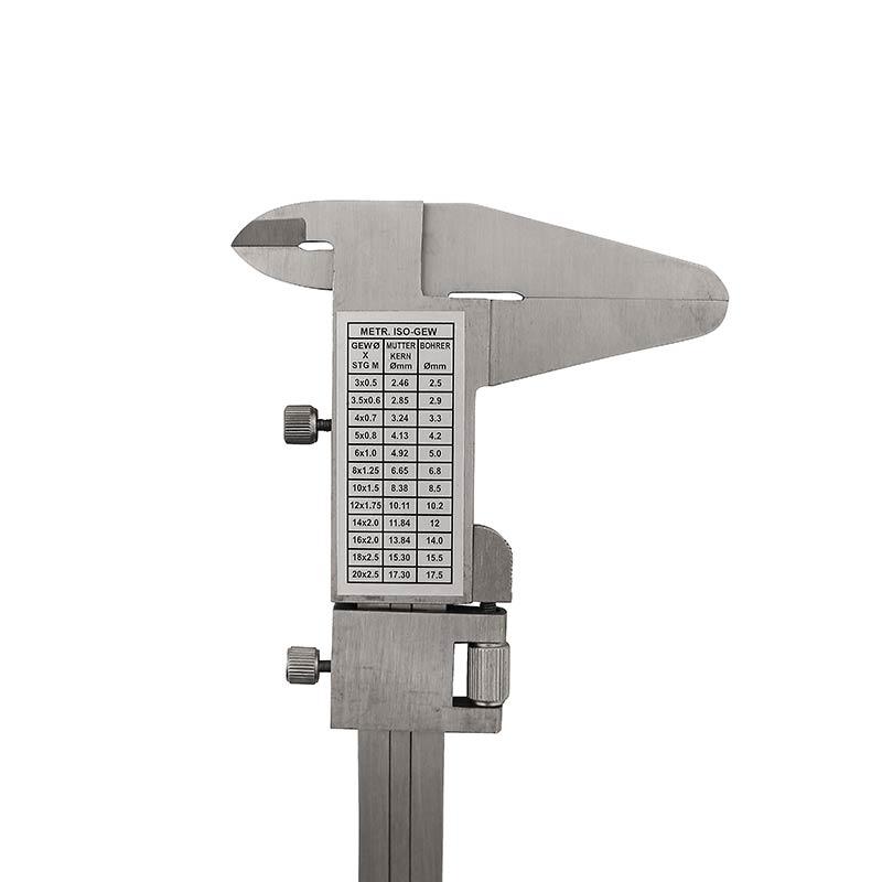 Skydelære med låseskrue 0-200 x 0,05 mm kæbelængde 50 mm