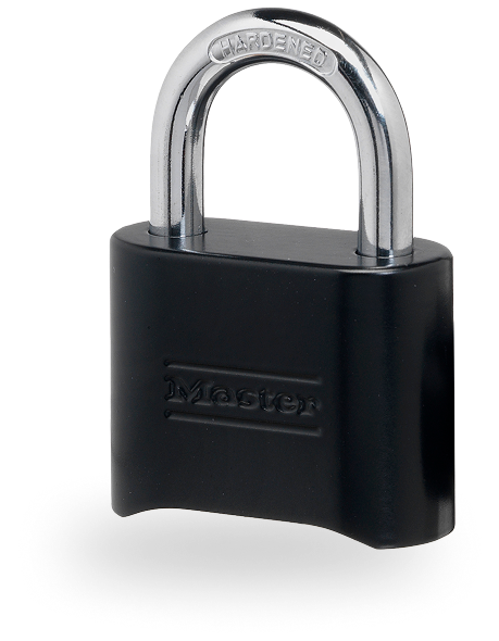 Blå MasterLock Zenex hængelås af kompositmateriale til lockout, med hærdet shackle