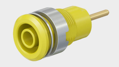 Bøsning SLB4-R forgyldt blå CAT III 1000V 24A