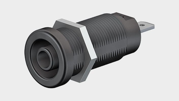 Socket recessed XEF-1R red 1000V AC/1500V DC - CAT III