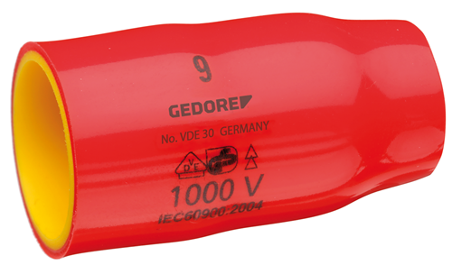 Gedore socket 3/8 1000V insulated SW20mm w/internal hexagon
