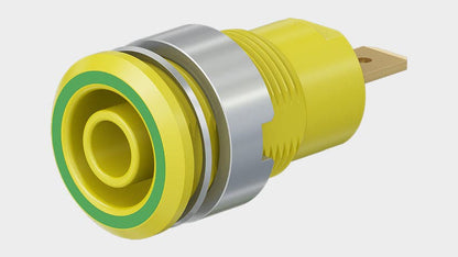 Socket SLB4-F6.3 gold-plated black CAT III 1000V 32A