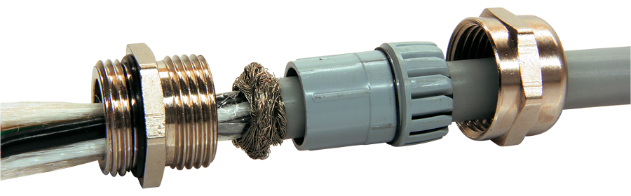 Kabelforskruning messing EMC M32; Ø11-21mm; IP68